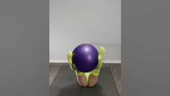 Masked Model Yoga Ball Ab Workout #maskedmodelfit #fitness #fitnessmodel #shorts #shortvideo #viral