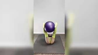 Masked Model Yoga Ball Ab Workout #maskedmodelfit #fitness #fitnessmodel #shorts #shortvideo #viral #2