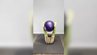 Masked Model Yoga Ball Ab Workout #maskedmodelfit #fitness #fitnessmodel #shorts #shortvideo #viral #4