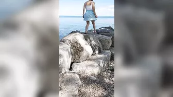 Short Beach Rock Walk Beautiful Day *3 #Shorts #TikTok #4