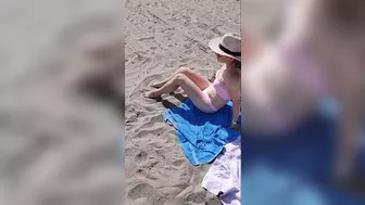 Sexy Bikini Beach Play In The Sand