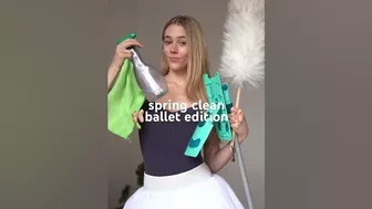 how do you spring clean? #ballerina #flexible #comedy