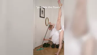 how do you spring clean? #ballerina #flexible #comedy #3