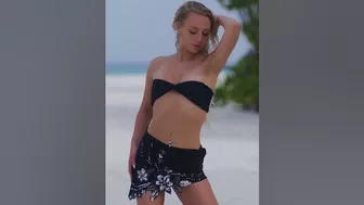 Caitlyn Rose in Black Bikini Beach Shoot