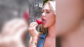 The Delicious Antje Utgaard Eating Strawberries #2