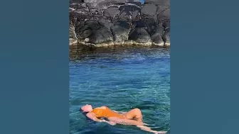 Swimsuit Model Sofia Bevarly in a Private Cove