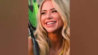 Swimsuit Model Antje Utgaard Warms Up for Tennis Match!