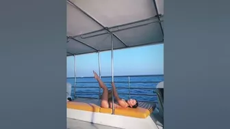 Thong Bikini Pole Dancing On Boat