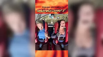 Mia & Ella #slingshotchallenge #slingshotpcb #funny #themepark #rollercoaster #springbreak #prank #4