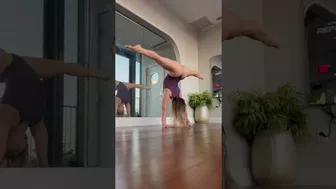 Handstand practice in the studio! stretching