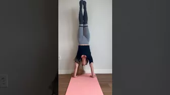 Wall Handstand Exercise #yoga #flexibility