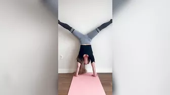 Wall Handstand Exercise #yoga #flexibility #2