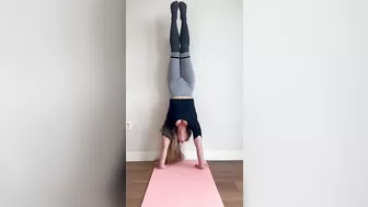 Wall Handstand Exercise #yoga #flexibility #3