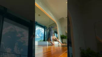 Wall Splits and Handstands #stretching #flexibility #yoga